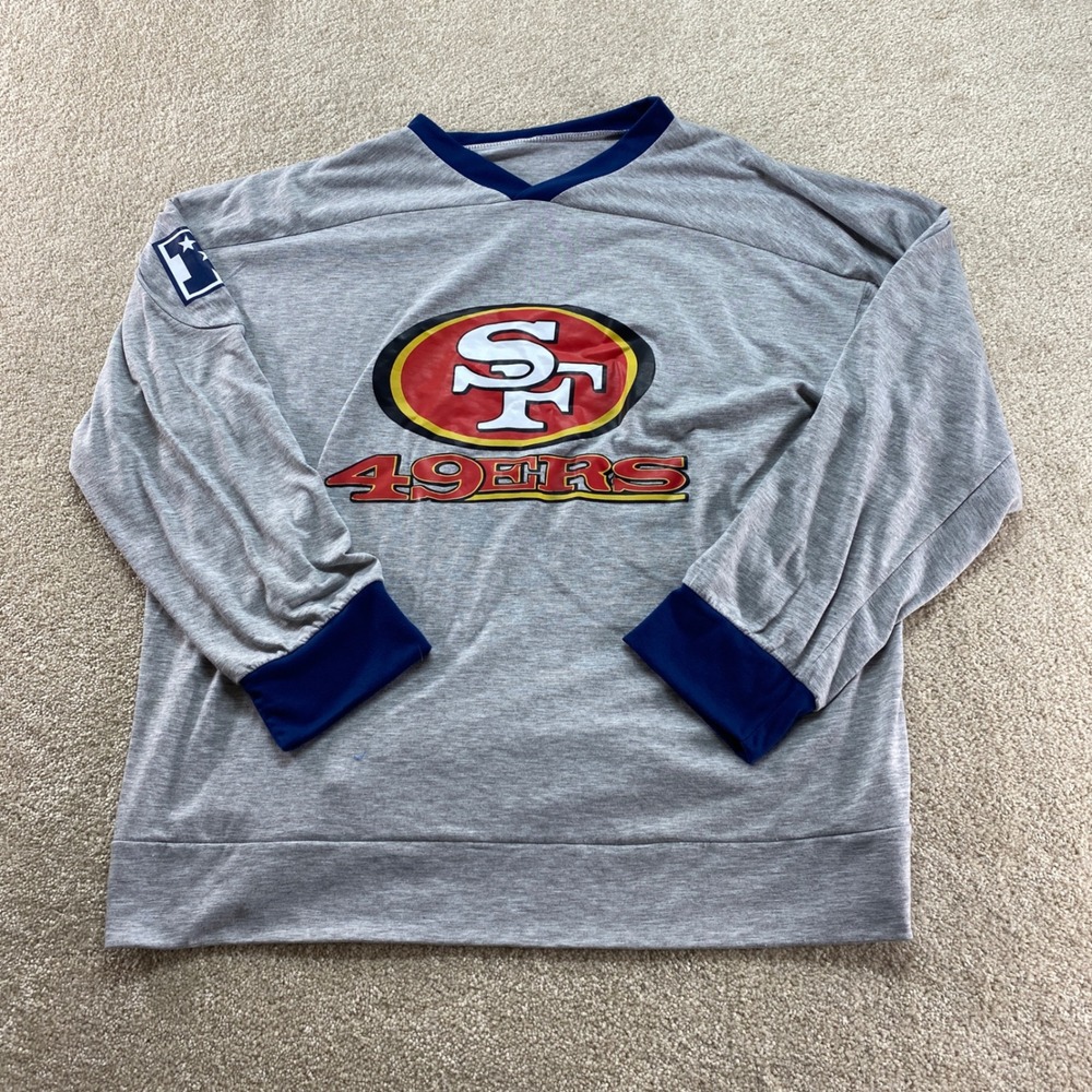 San Francisco 49ers‎ Shirt Mens Size XL NFL Gray Long Sleeve Jersey